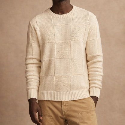 Valenzo Checker Knit Pullover