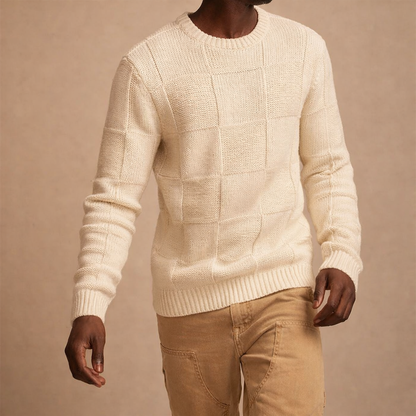 Valenzo Checker Knit Pullover