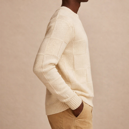 Valenzo Checker Knit Pullover