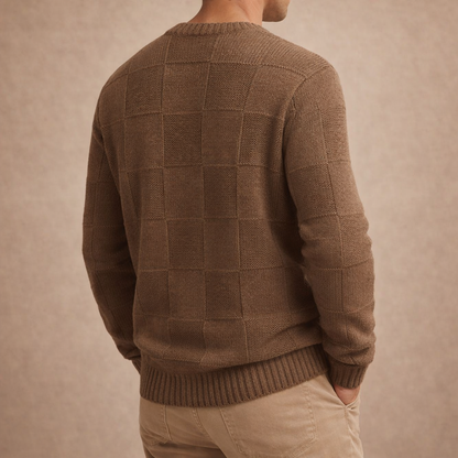 Valenzo Checker Knit Pullover