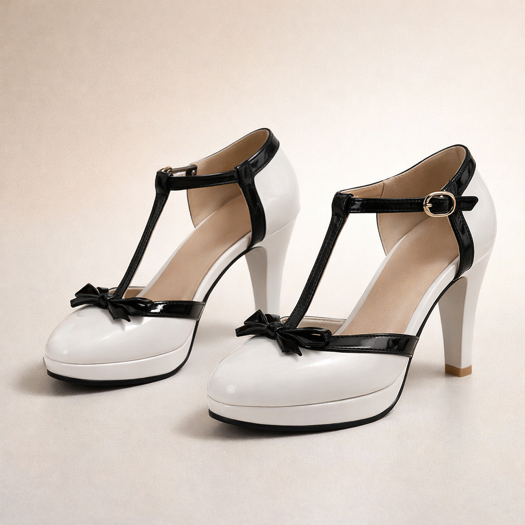 Amélia Bow T-Strap Heels