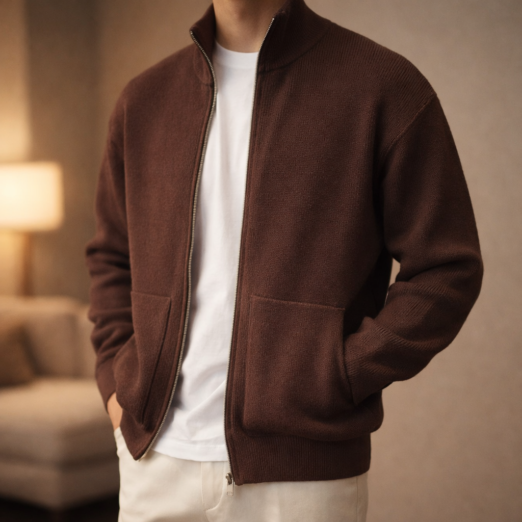 Lorenzo Zip-Collar Knit
