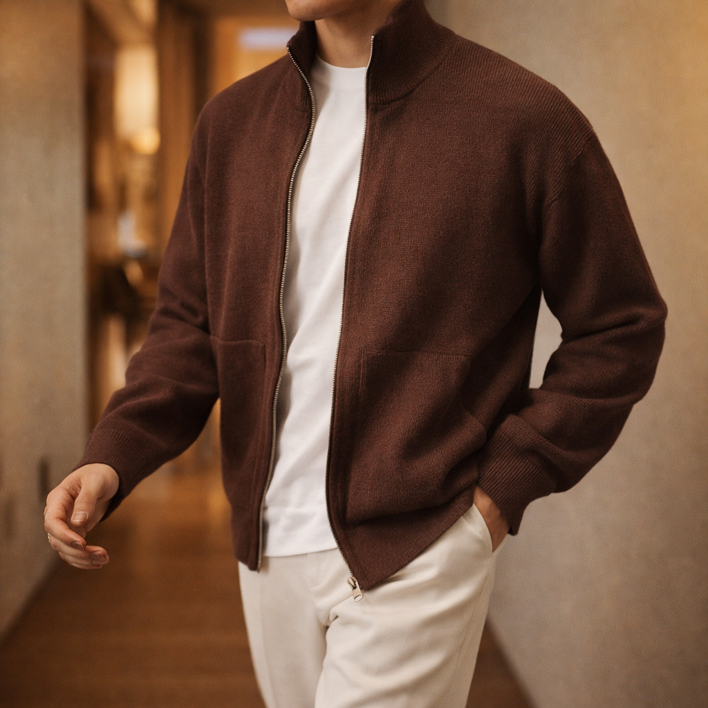 Lorenzo Zip-Collar Knit