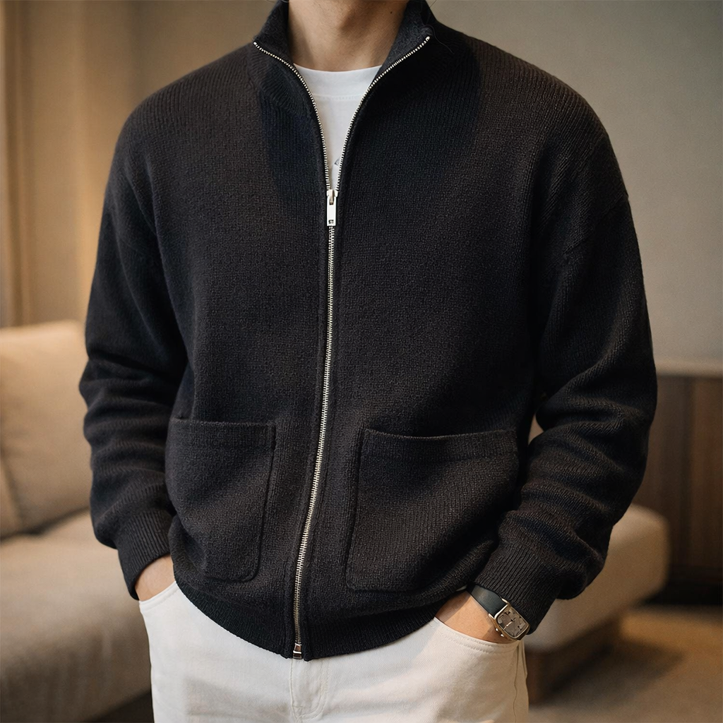 Lorenzo Zip-Collar Knit