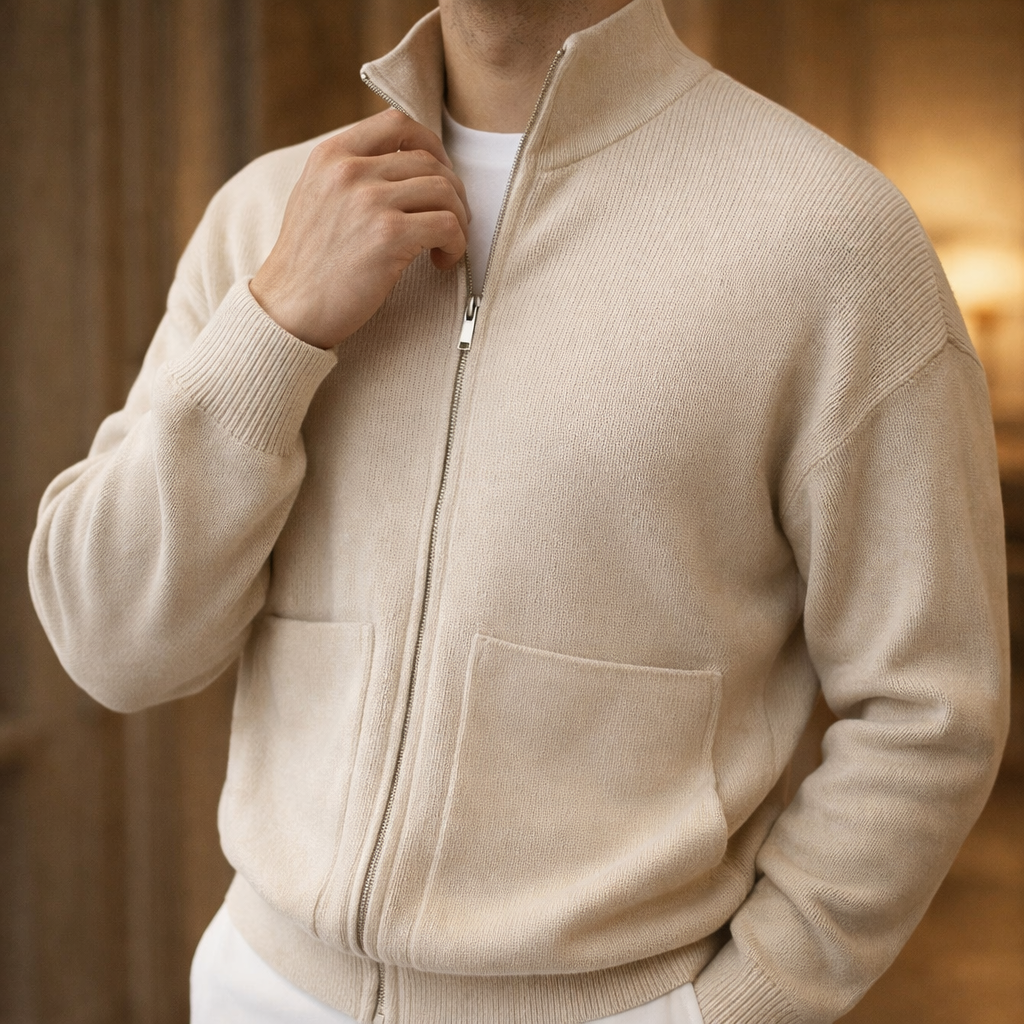 Lorenzo Zip-Collar Knit