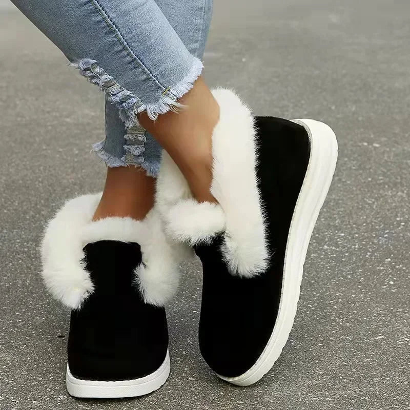Cozy Plush Fur Slip-On Winter Boots