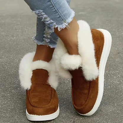 Cozy Plush Fur Slip-On Winter Boots