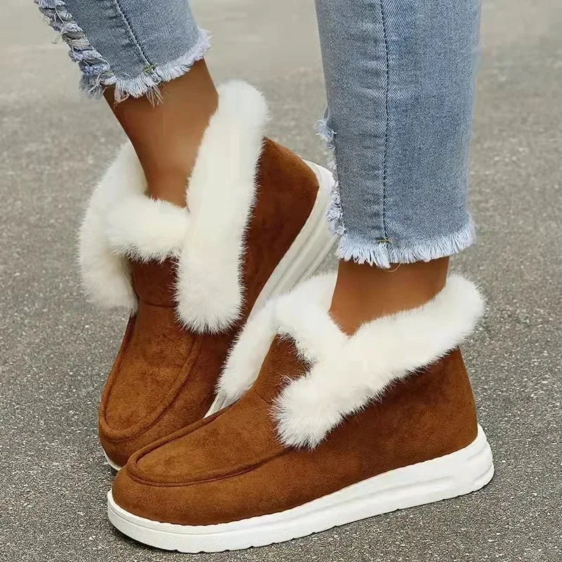 Cozy Plush Fur Slip-On Winter Boots