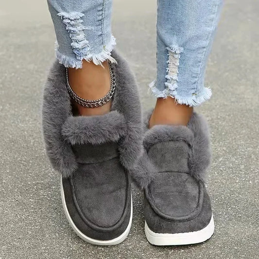 Cozy Plush Fur Slip-On Winter Boots