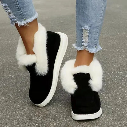 Cozy Plush Fur Slip-On Winter Boots