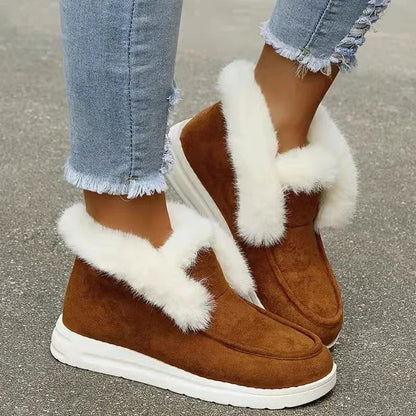 Cozy Plush Fur Slip-On Winter Boots
