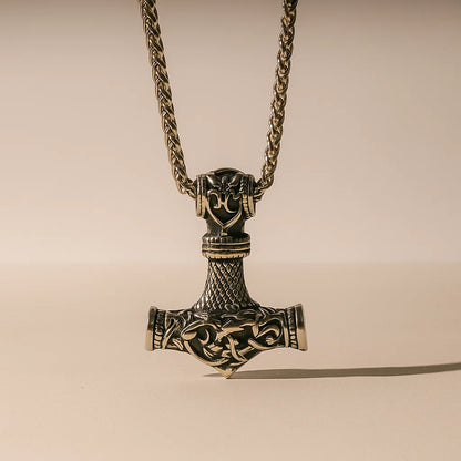 Viking Mjolnir Steel Necklace
