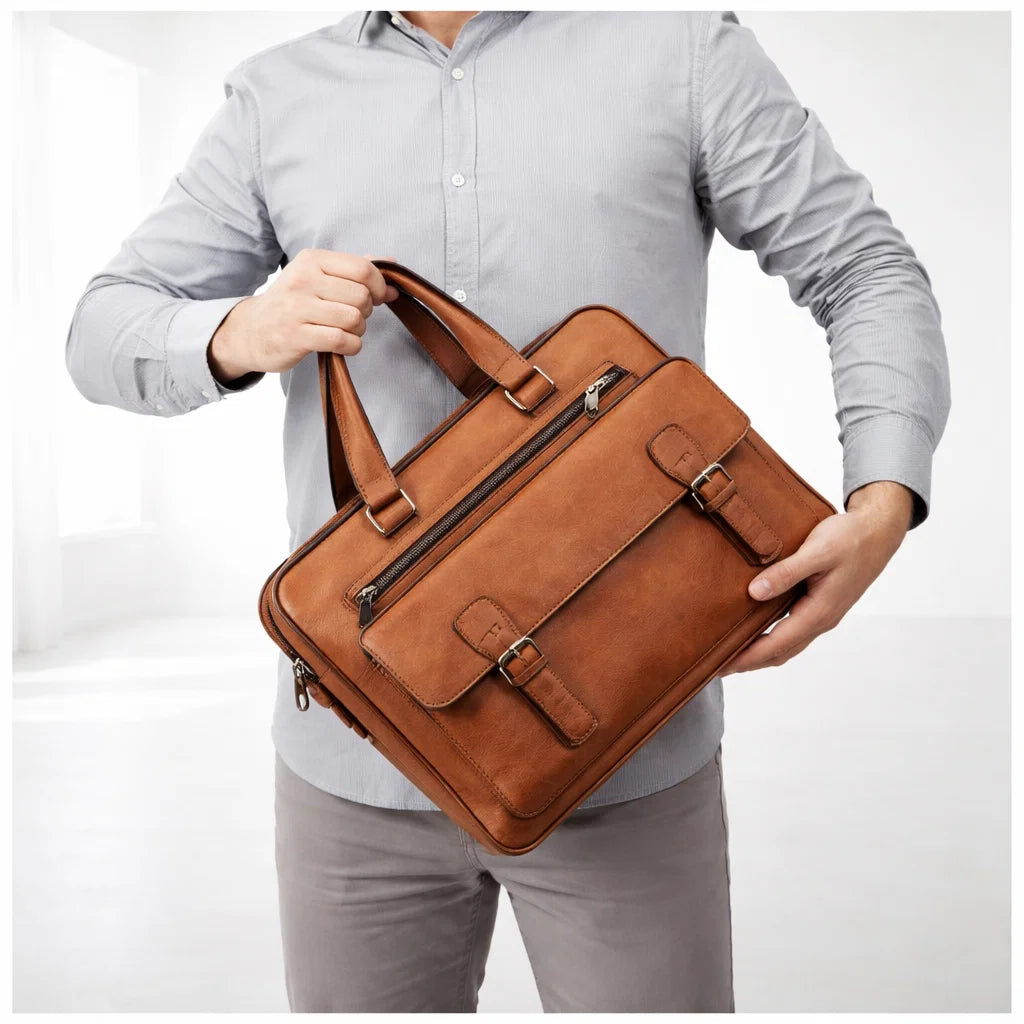 Valmont Leather Brief